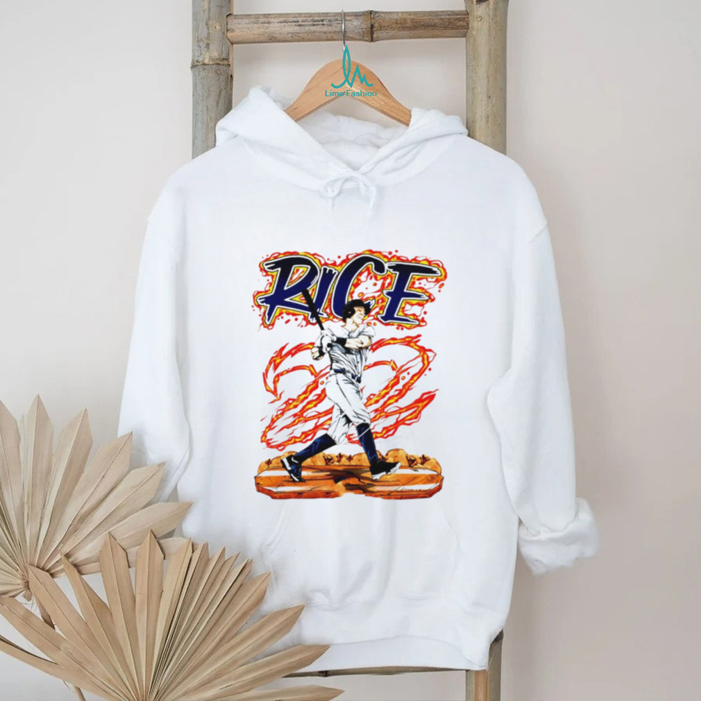 Rice 22 Baseball Home Run King Vintage Sports Style Fan Apparel Gift for Baseball Fans T Shirt