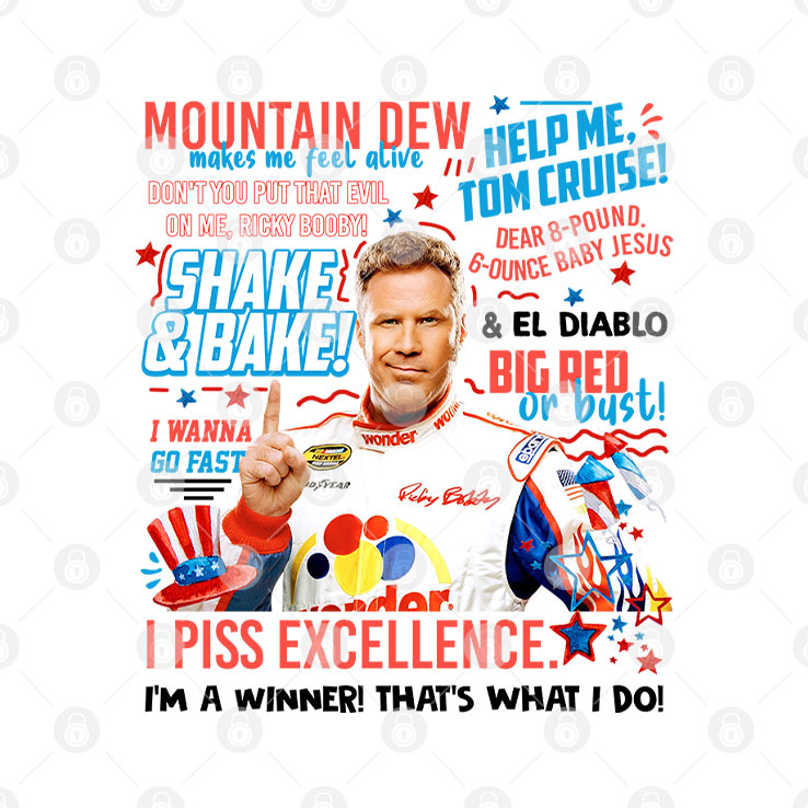 Ricky Bobby Shake & Bake T Shirt