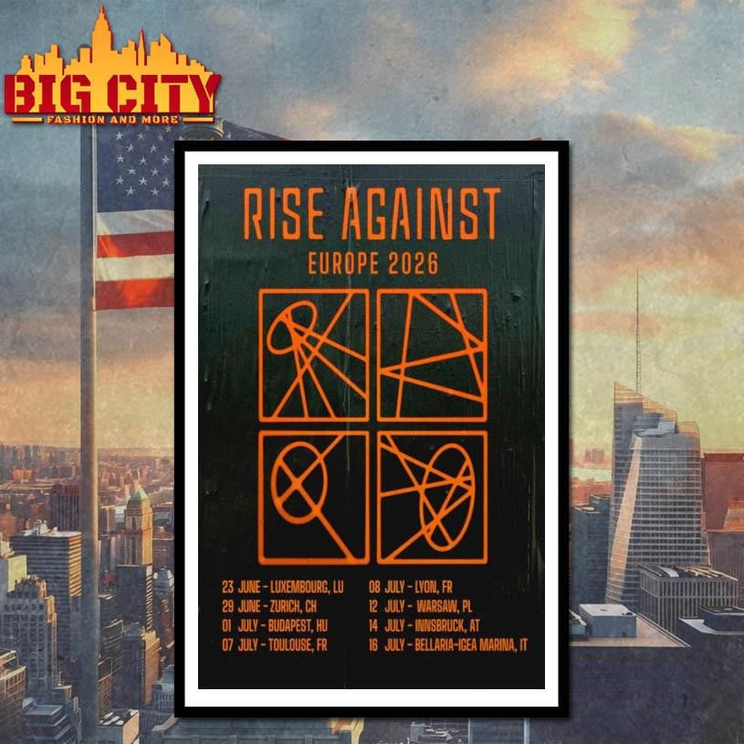 Rise Against Europe 2026 Poster Shirt