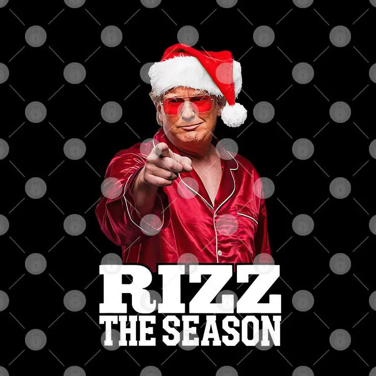 Rizz The Season Trump Christmas Santa Pajama Rizzmas T Shirt