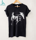 Rock on Bigfoot Sasquatch and UFO Alien Mothership Graphic T Shirt