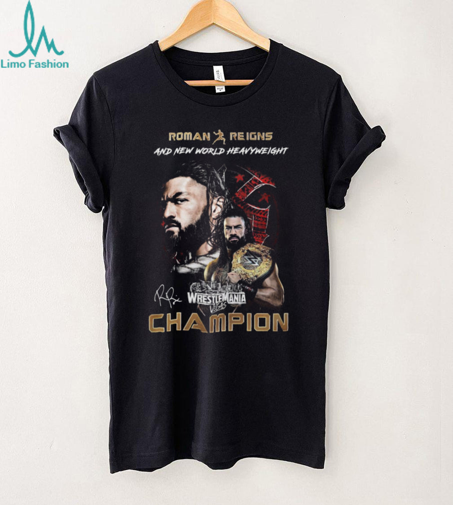 Roman Reigns New World Heavyweight Champion WrestleMania Vegas T Shirt