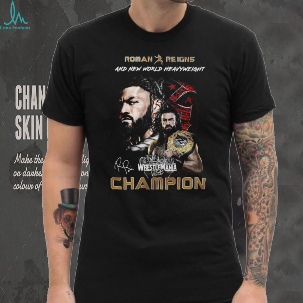 Roman Reigns New World Heavyweight Champion WrestleMania Vegas T Shirt