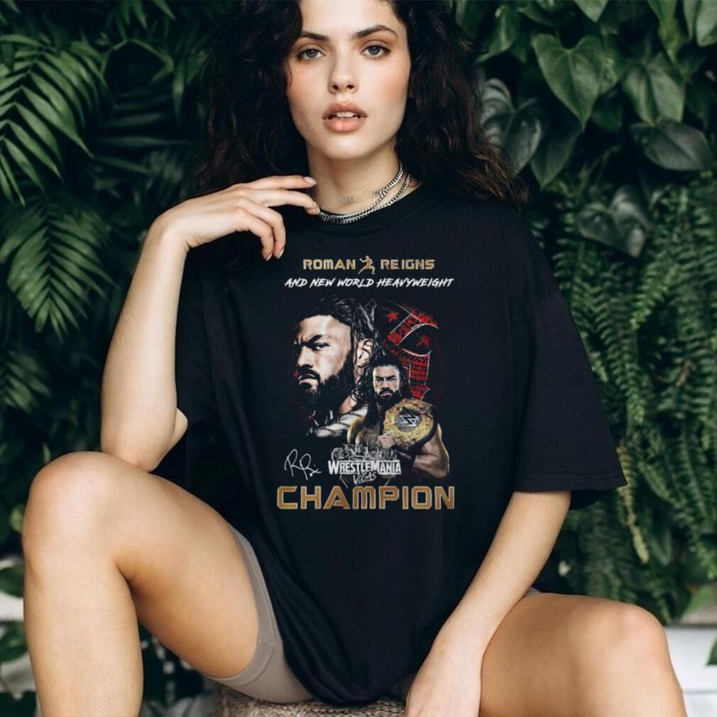 Roman Reigns New World Heavyweight Champion WrestleMania Vegas T Shirt