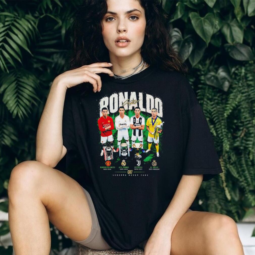 Ronaldo legends never fade graphic shirt