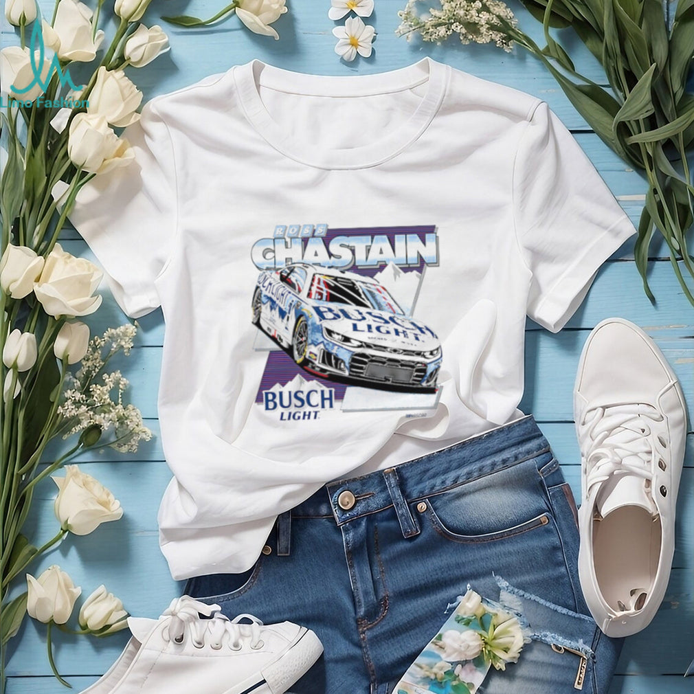 Ross Chastain Busch Light NASCAR Racing Driver White Cotton T Shirt