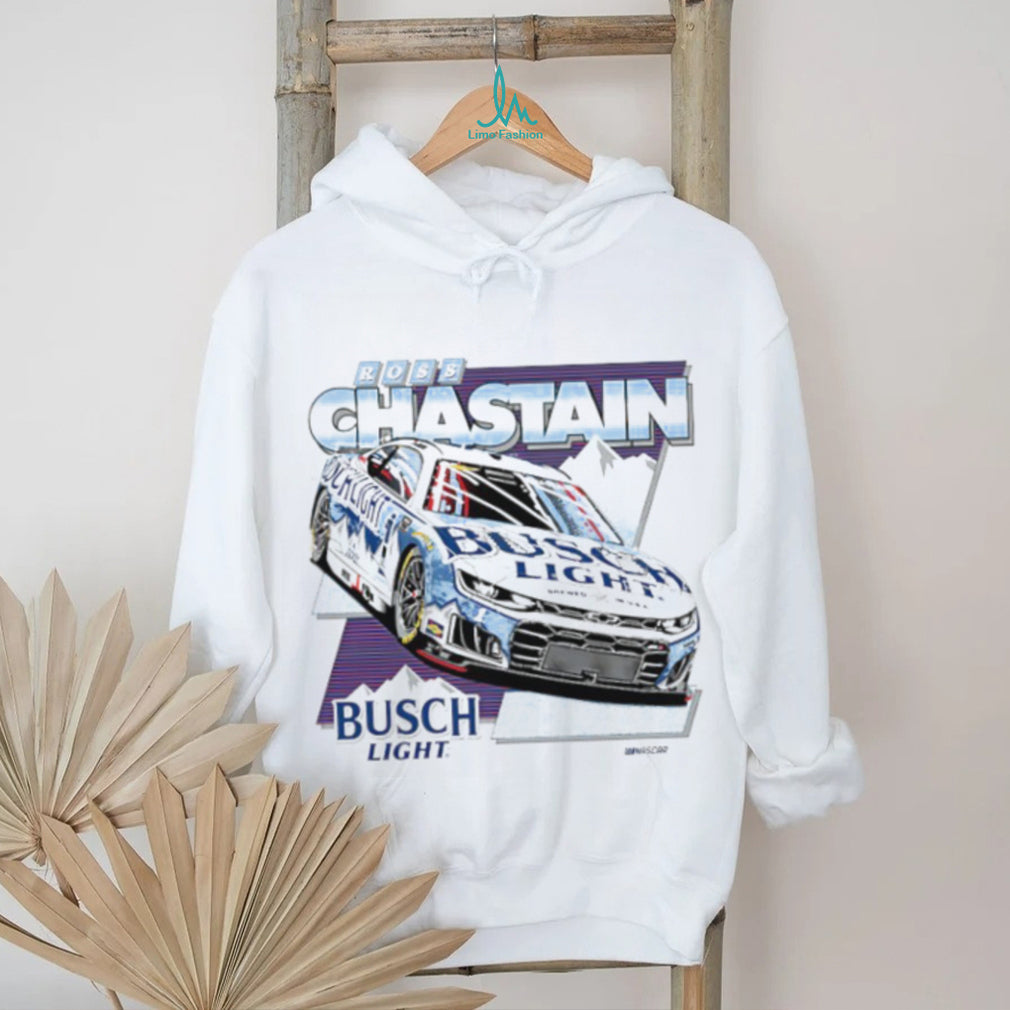 Ross Chastain Busch Light NASCAR Racing Driver White Cotton T Shirt