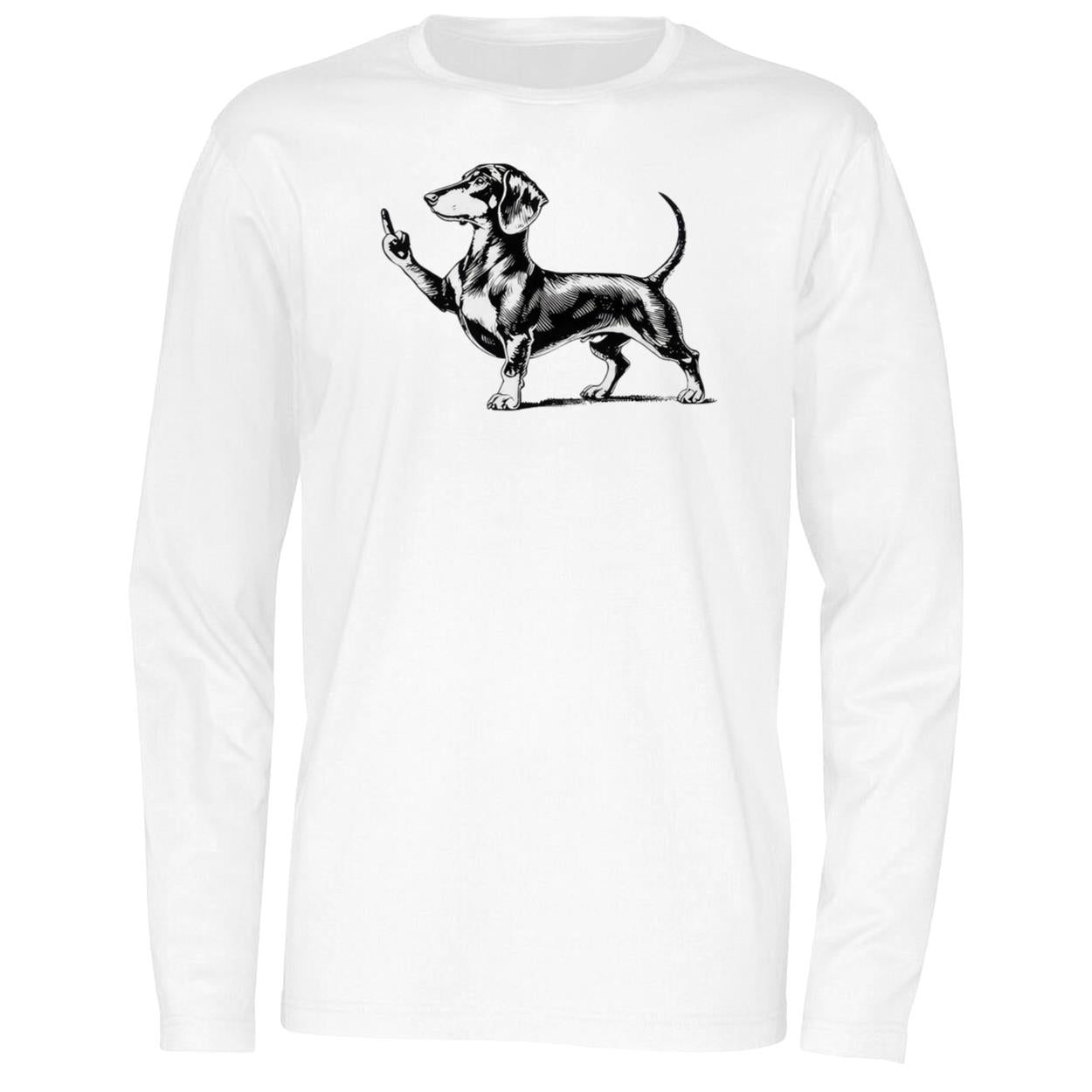 Rude Dachshund Middle Finger Shirt