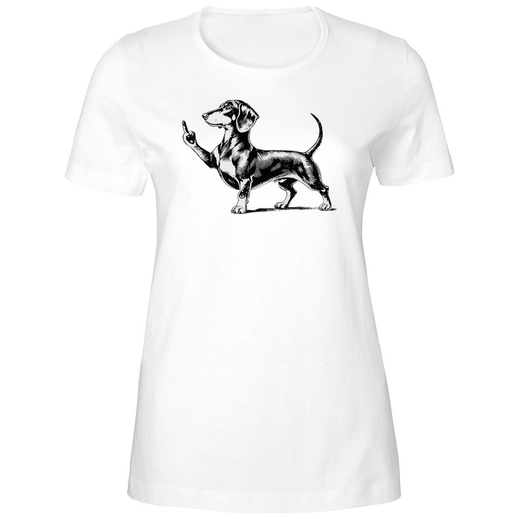 Rude Dachshund Middle Finger Shirt