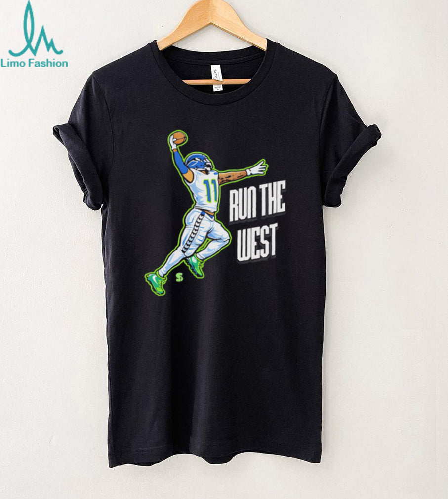 Run The West Seattle Football Number 11 Catch Illustration Men Fans Sports T Shirt