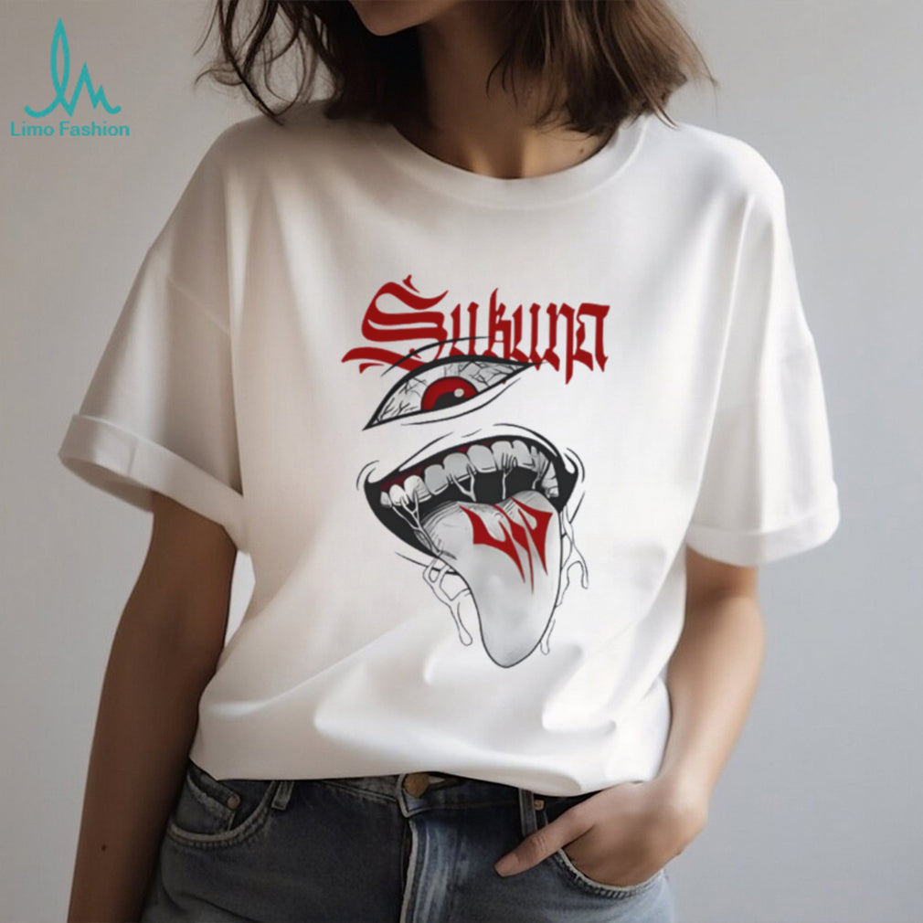 Ryomen Sukuna Cursed Mouth & Eye Graphic Tee Jujutsu Kaisen Streetwear