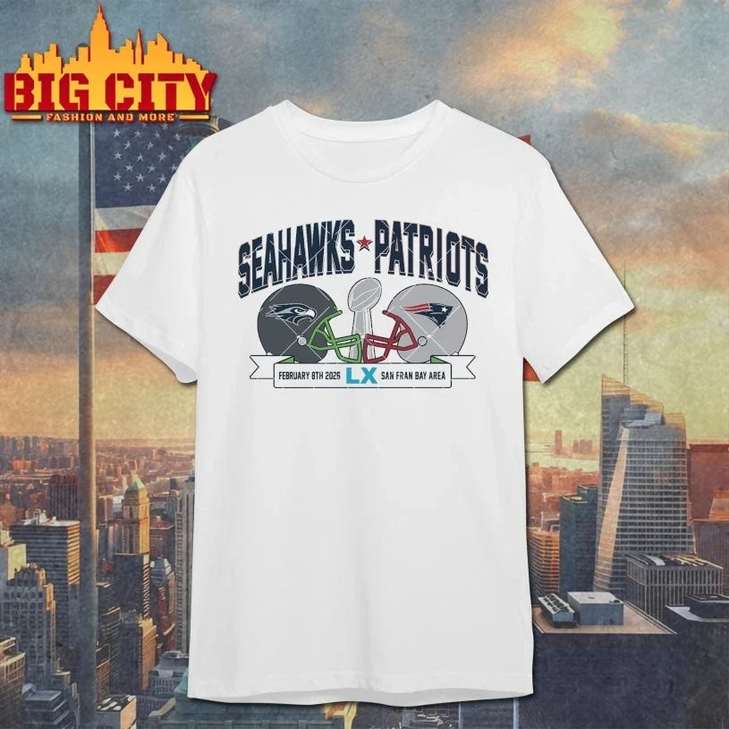 SEA Vs NE Helmets Seattle Champs New England Champs t-shirt