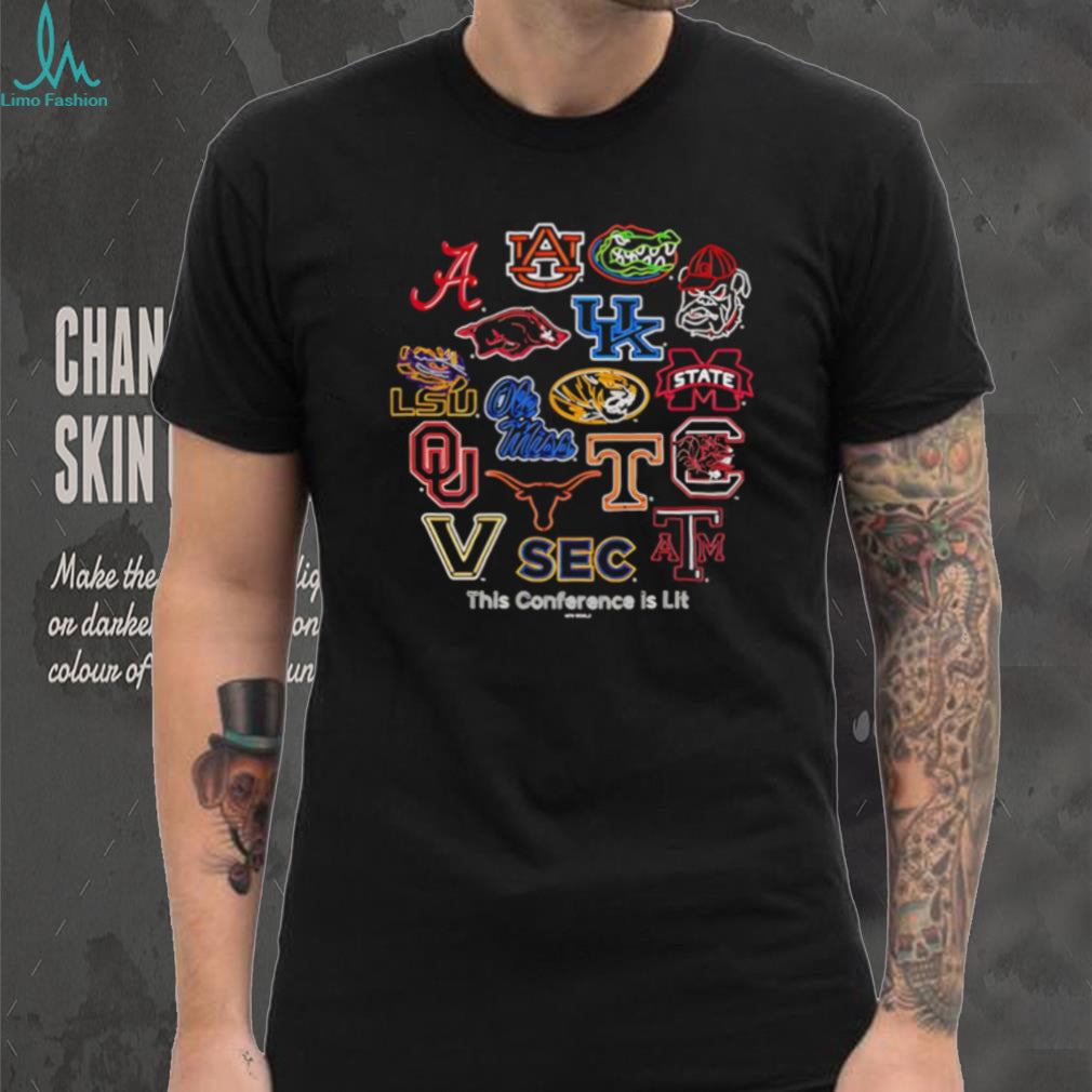 SEC College Football Teams Logo Graphic Apparel T Shirt