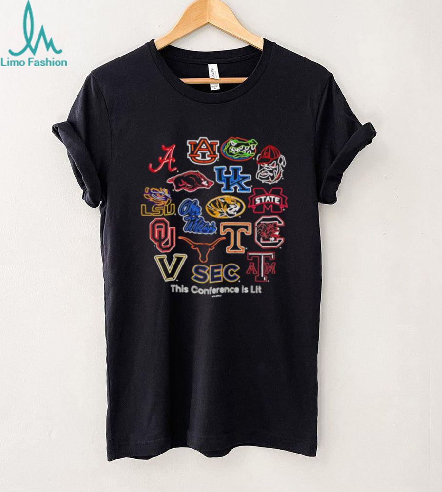 SEC College Football Teams Logo Graphic Apparel T Shirt