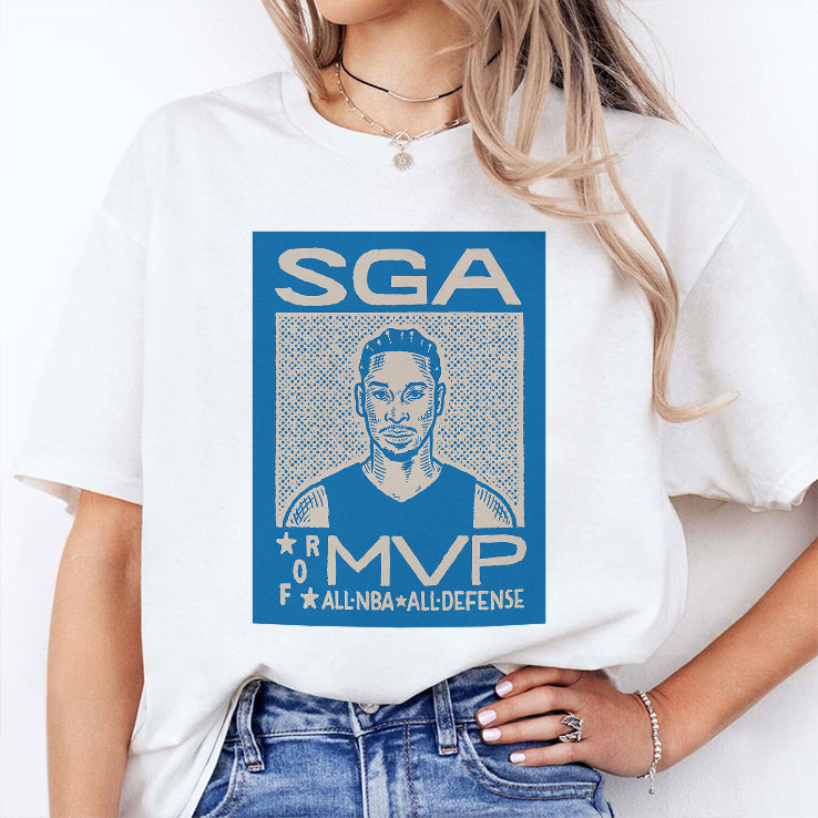 SGA Shai Gilgeous-Alexander For MVP All NBA All Defense T Shirt