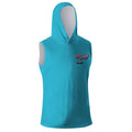 Men's Aqua WW Bash At The Beach Sleeveless Hooded Tank 3D Printed