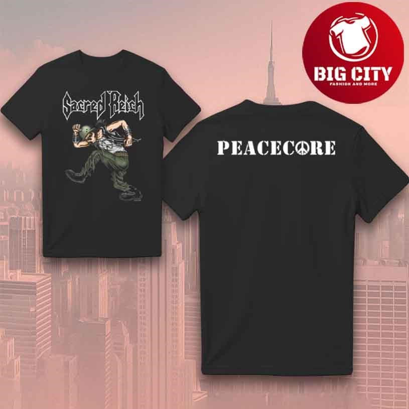 Sacred Reich PEACECORE New Two Sided Shirt