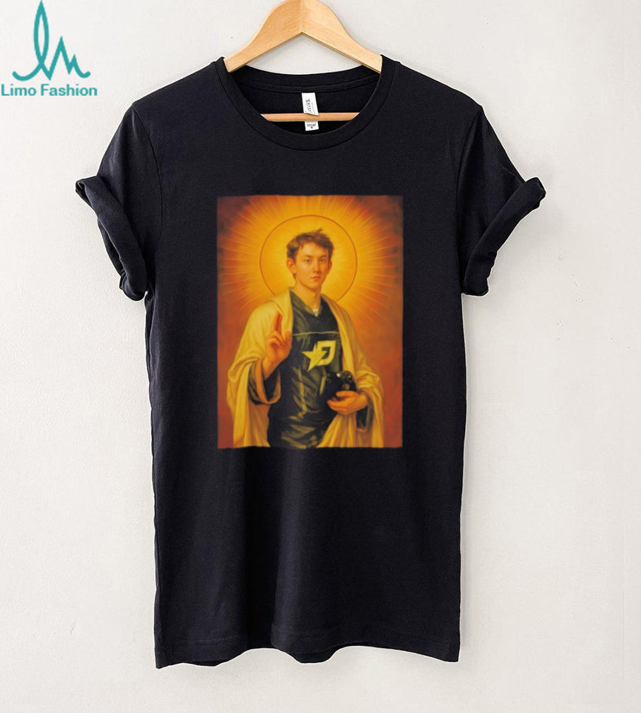 Saint Gaming Hero Portrait T Shirt Funny Gamer Graphic T Shirt