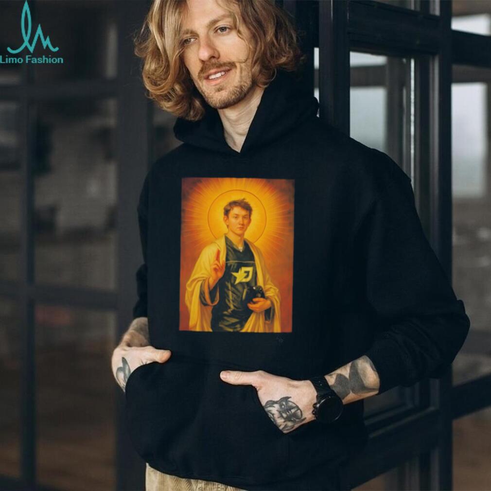 Saint Gaming Hero Portrait T Shirt Funny Gamer Graphic T Shirt