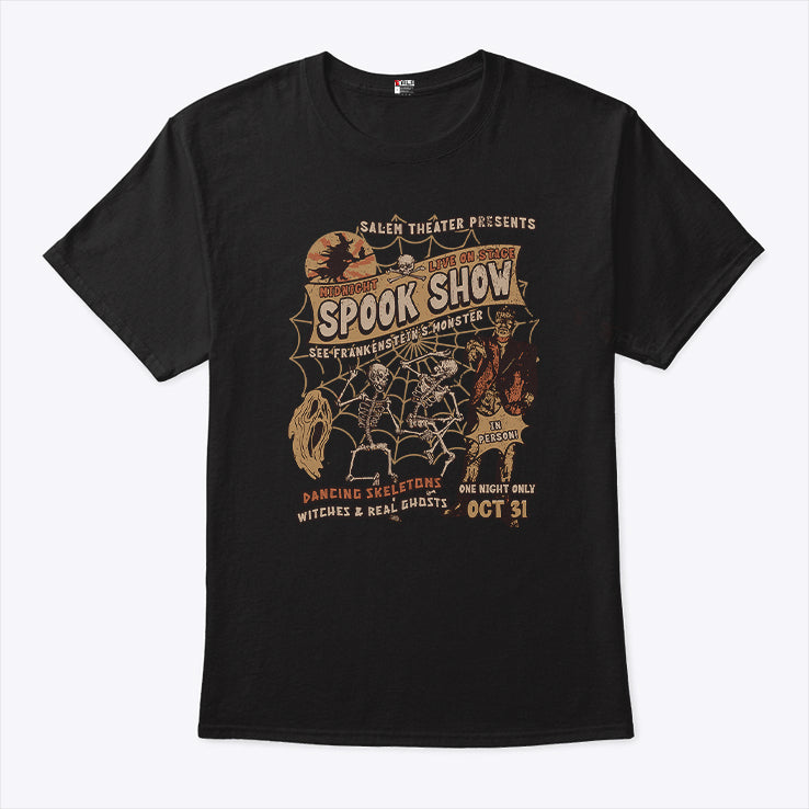 Salem Theater Presents Spook Show Frankenstein Monster Halloween Shirt