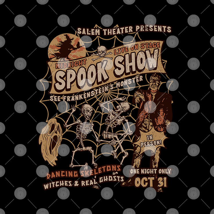 Salem Theater Presents Spook Show Frankenstein Monster Halloween Shirt