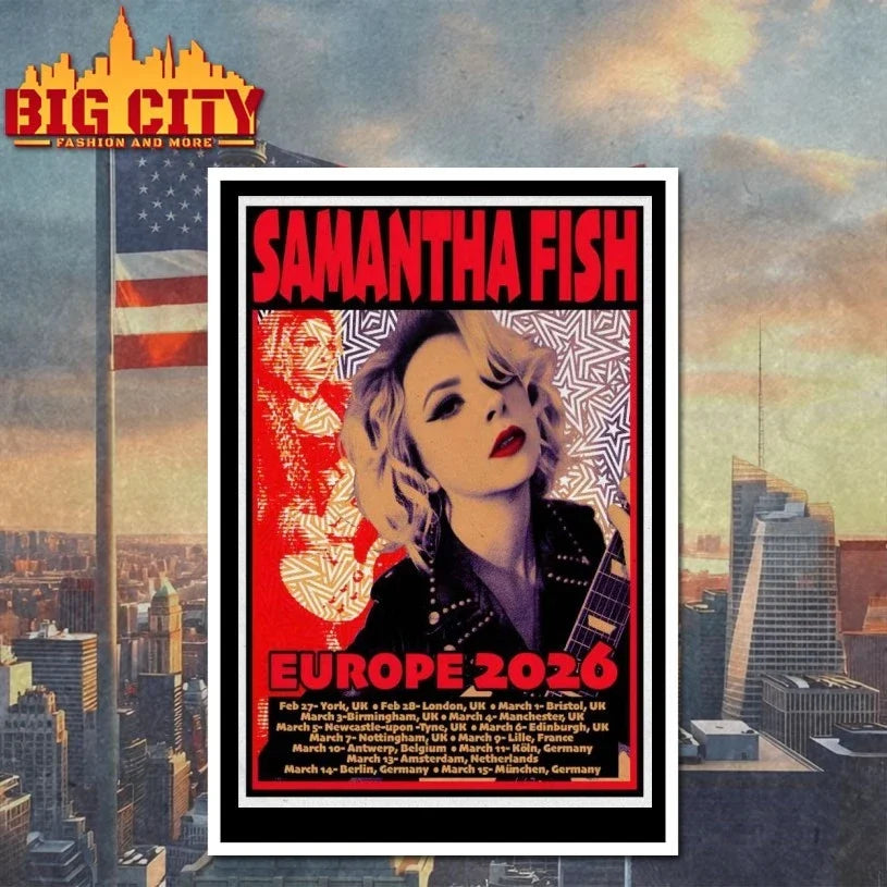 Samantha Fish 2026 Europe Tour Poster t-shirt