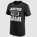 Sami Zayn with Justice For Sami Shirt