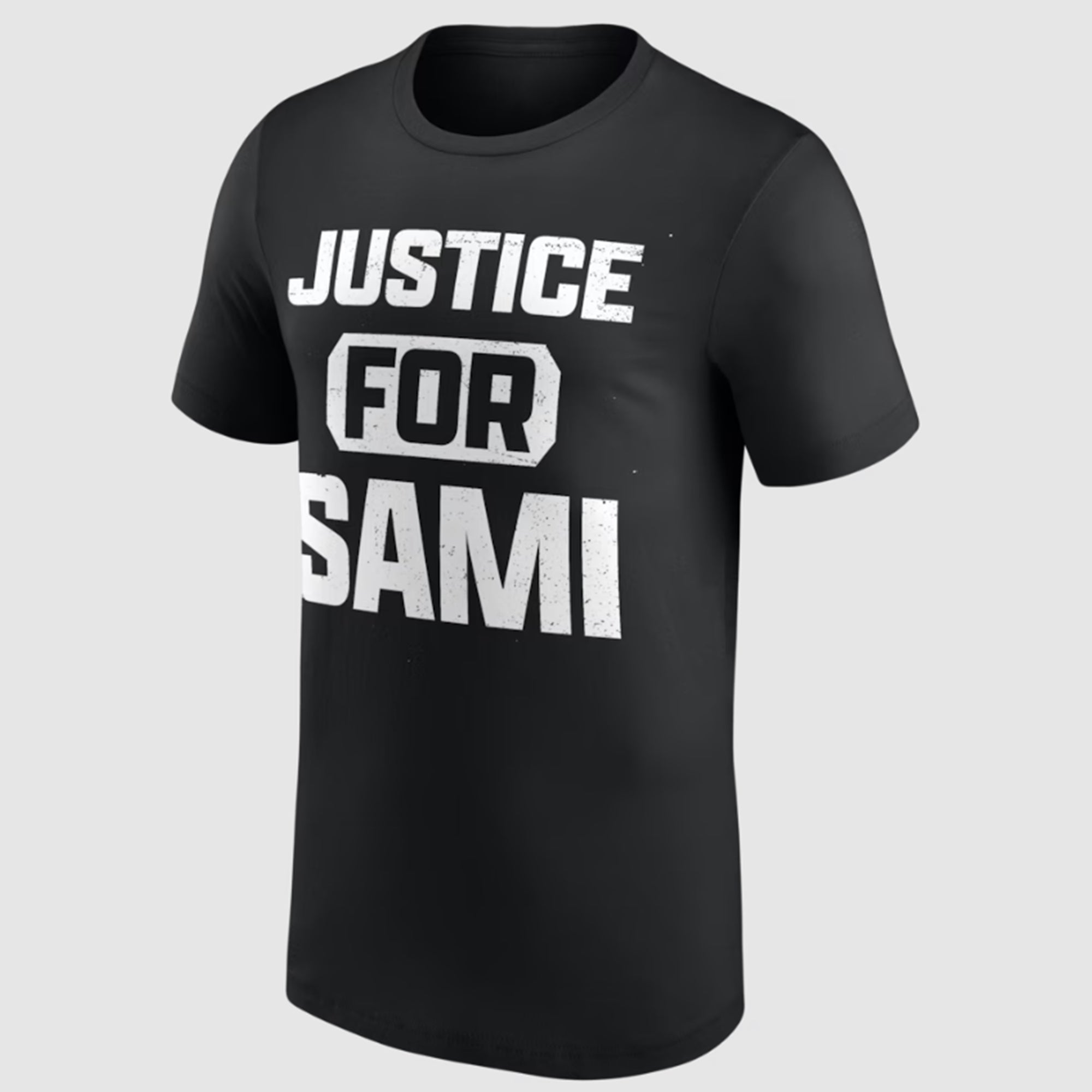 Sami Zayn with Justice For Sami Shirt