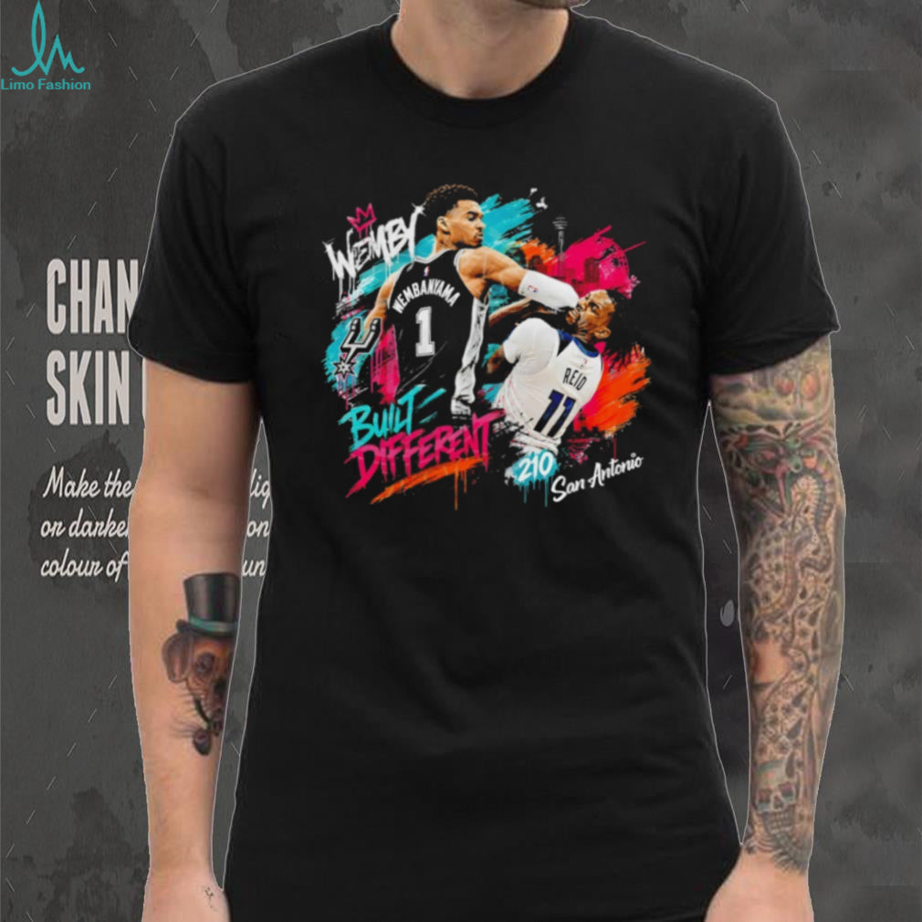 San Antonio Basketball Player Neon Splash Graphic T Shirt