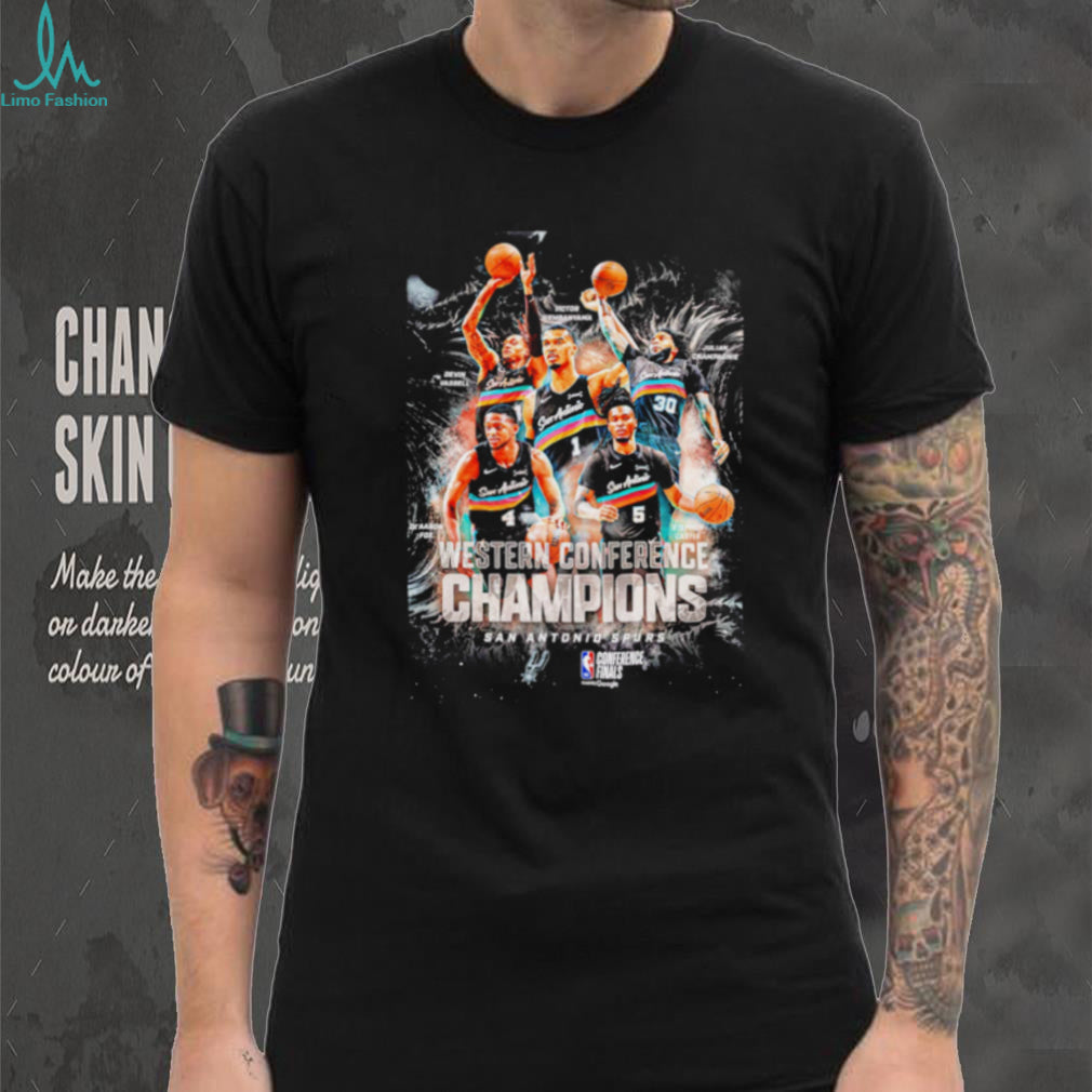 San Antonio Spurs 2026 NBA Western Conference Champions Player Collage shirt