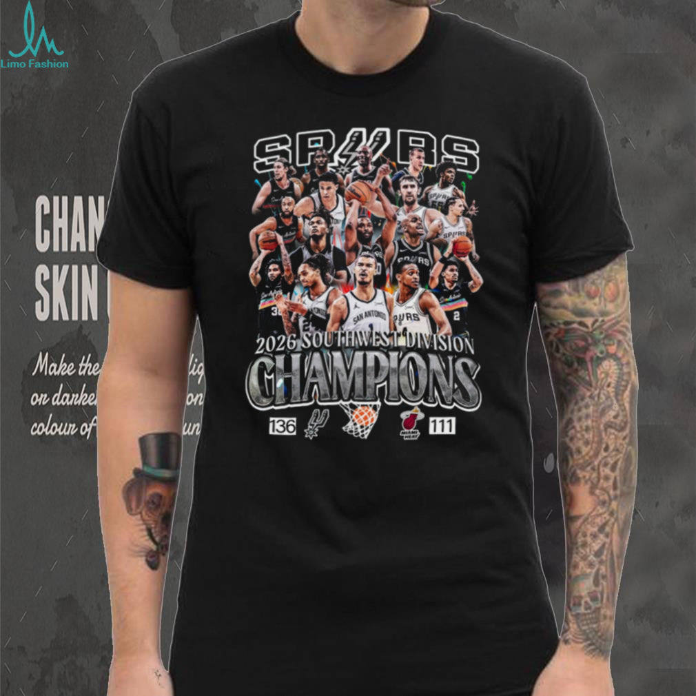 San Antonio Spurs 2026 Southwest Division Champions NBA Team Roster T Shirt