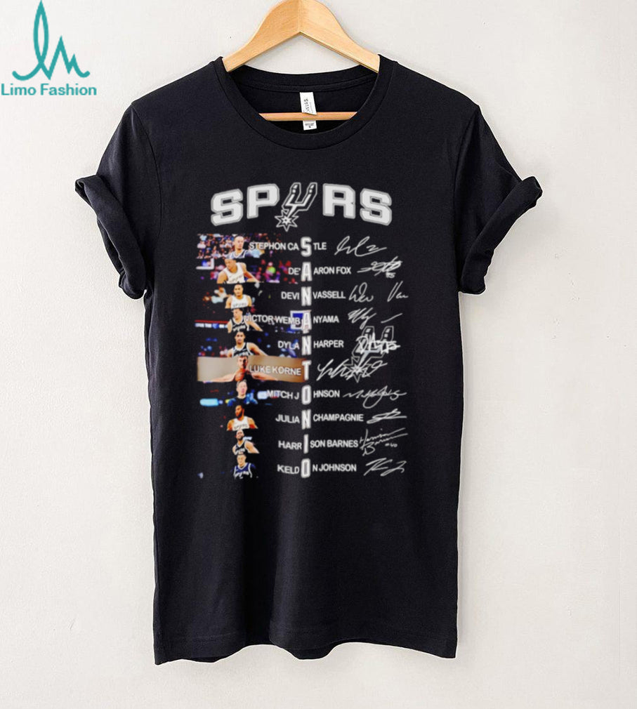 San Antonio Spurs 2026 Team Roster & Signatures Basketball T Shirt