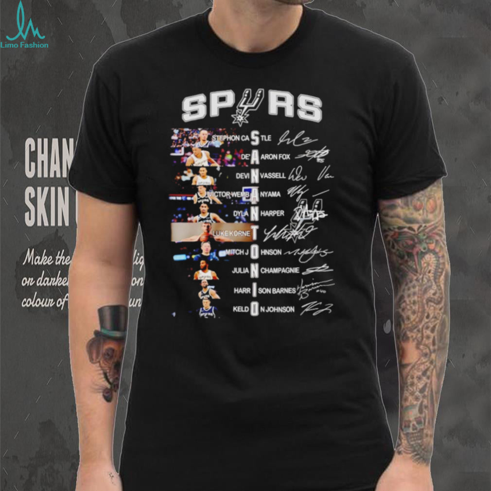 San Antonio Spurs 2026 Team Roster & Signatures Basketball T Shirt