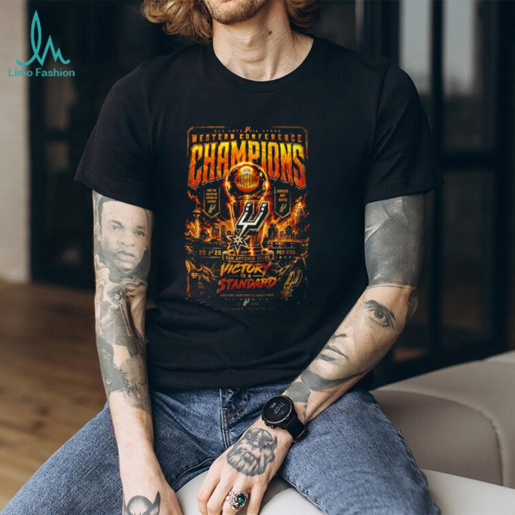 San Antonio Spurs 2026 Western Conference Champs Por Vida Victory is a Standard trophy shirt