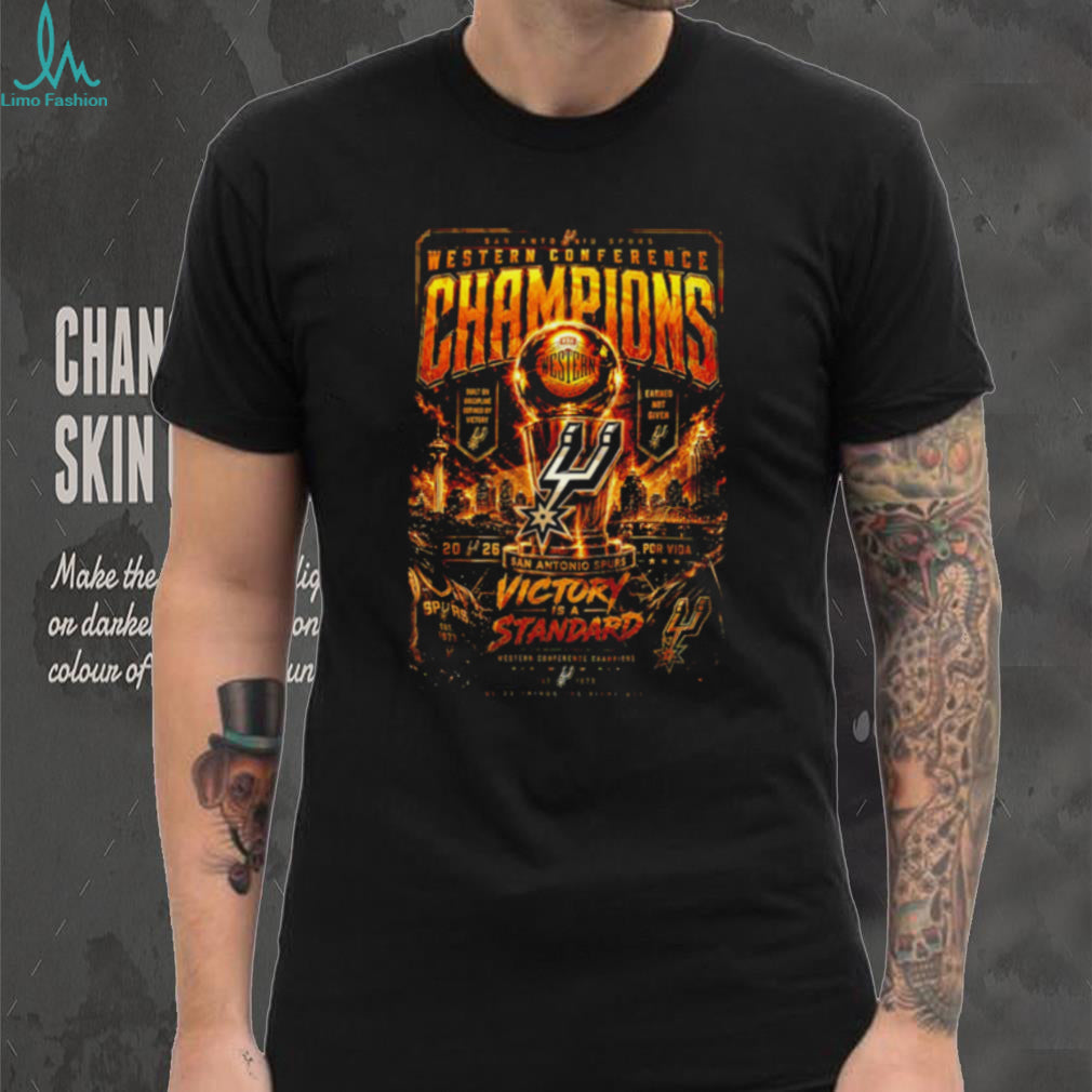 San Antonio Spurs 2026 Western Conference Champs Por Vida Victory is a Standard trophy shirt