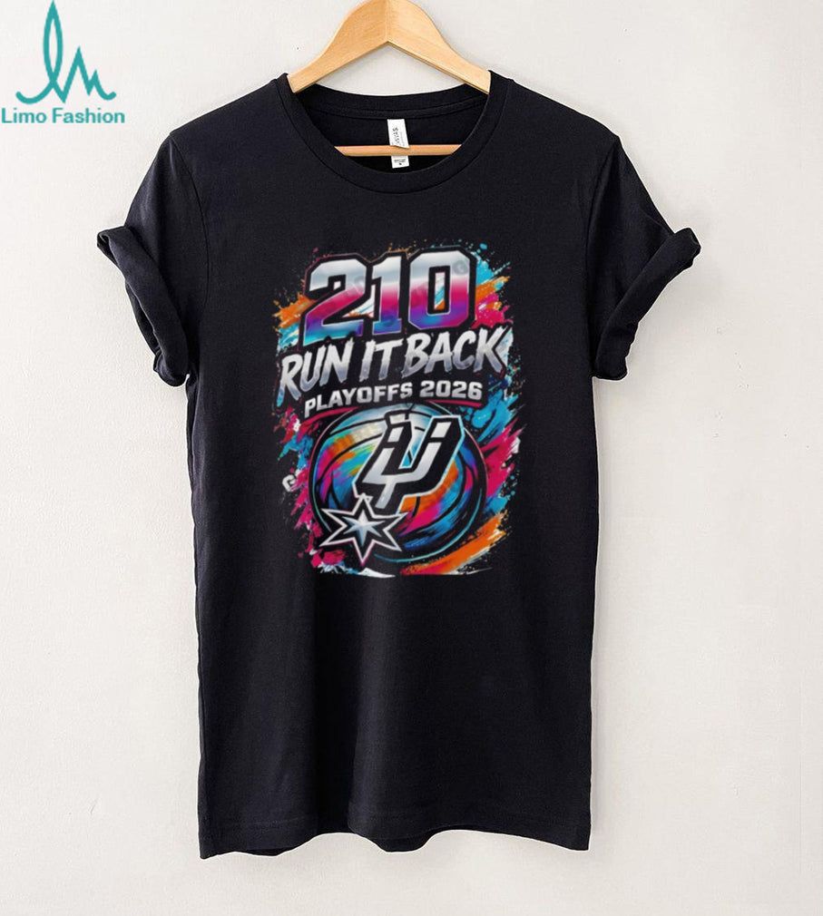 San Antonio Spurs “210 Run It Back” NBA Playoffs 2026 Graffiti Art T Shirt