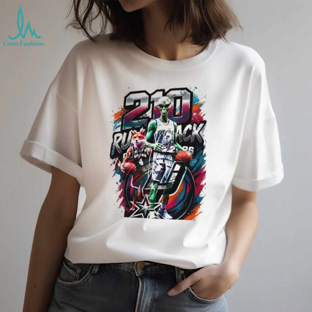 San Antonio Spurs 210 Run It Back Wembanyama Alien Graphic T Shirt