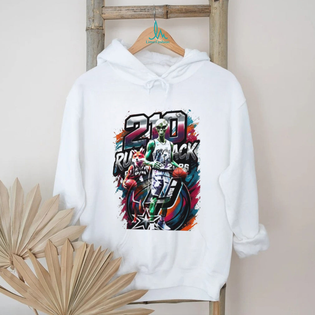 San Antonio Spurs 210 Run It Back Wembanyama Alien Graphic T Shirt