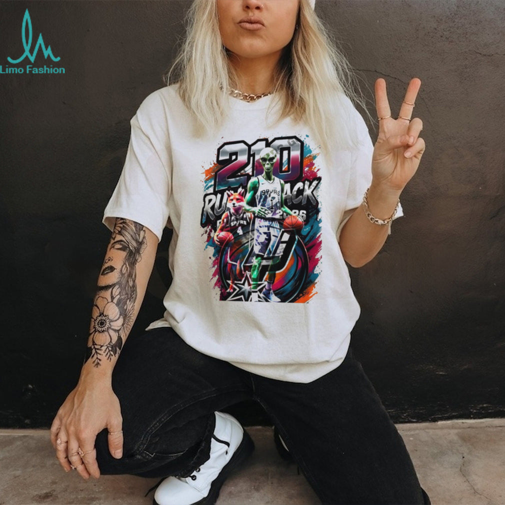 San Antonio Spurs 210 Run It Back Wembanyama Alien Graphic T Shirt