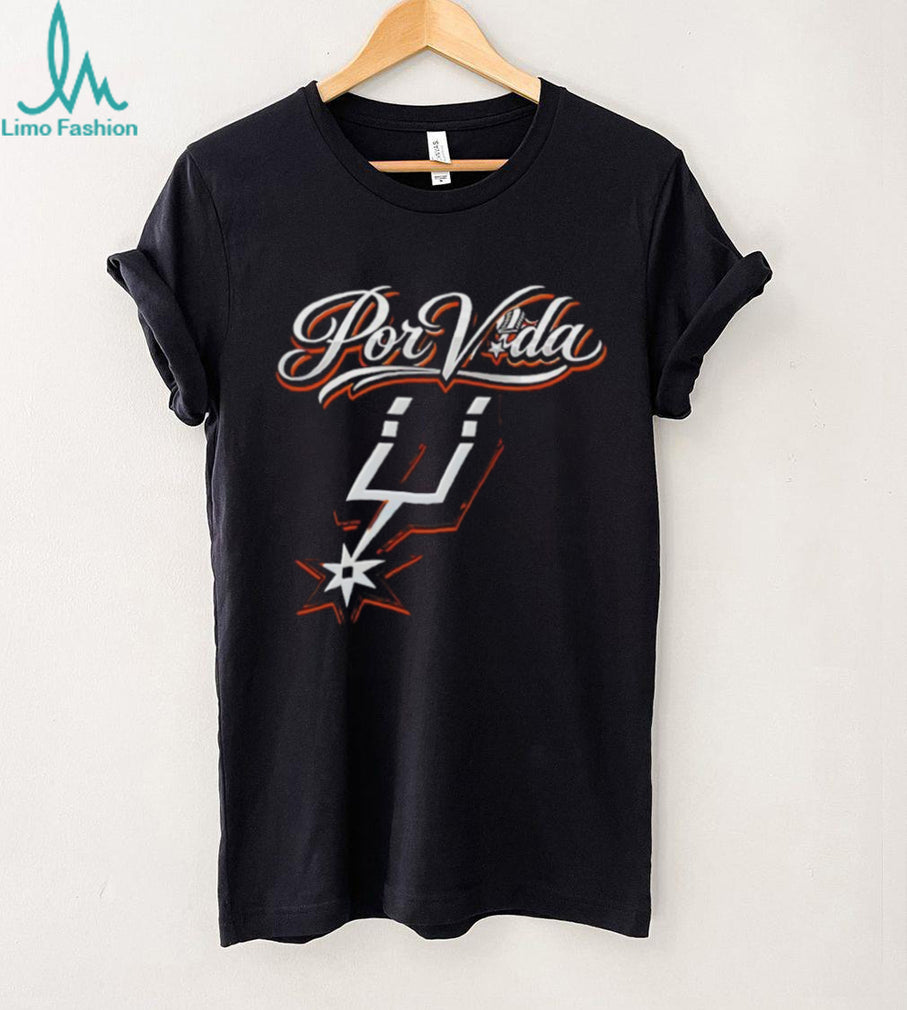 San Antonio Spurs Basketball NBA Sports Fan Featuring Por Vida logo shirt