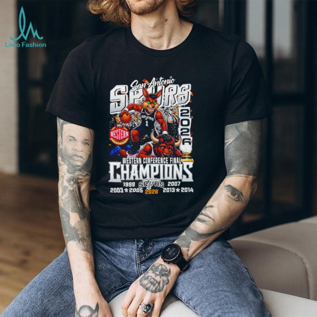 San Antonio Spurs Basketball Western Conference Finals Champions 2026 mascot shirt