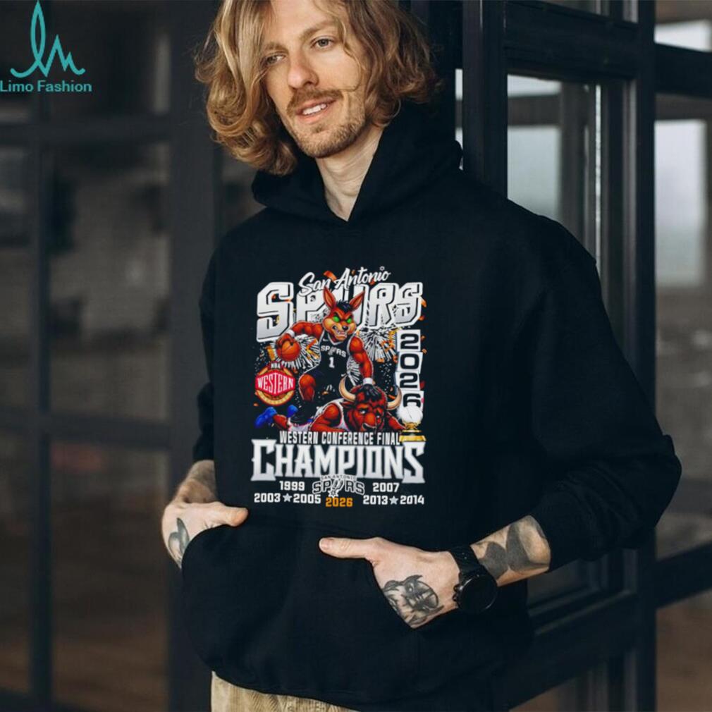 San Antonio Spurs Basketball Western Conference Finals Champions 2026 mascot shirt