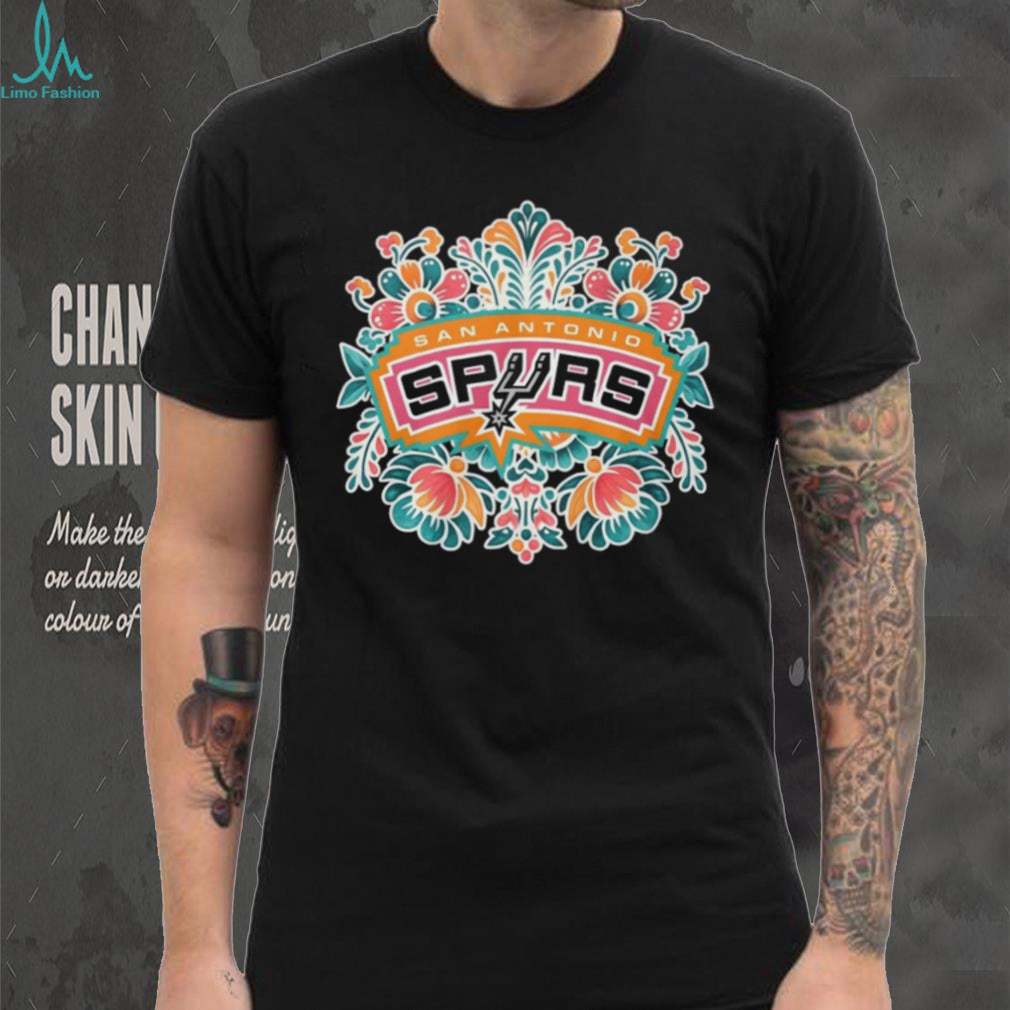 San Antonio Spurs Floral Mandala Colorful Boho Style Team T Shirt