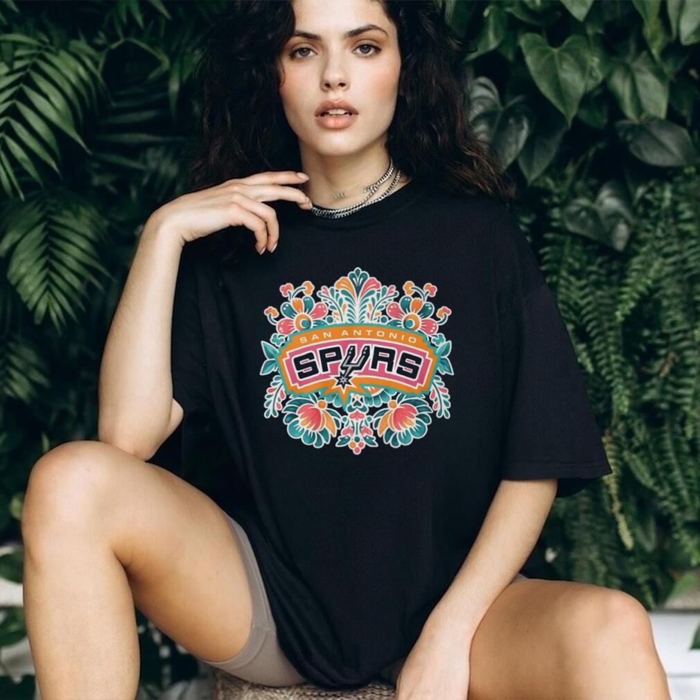 San Antonio Spurs Floral Mandala Colorful Boho Style Team T Shirt