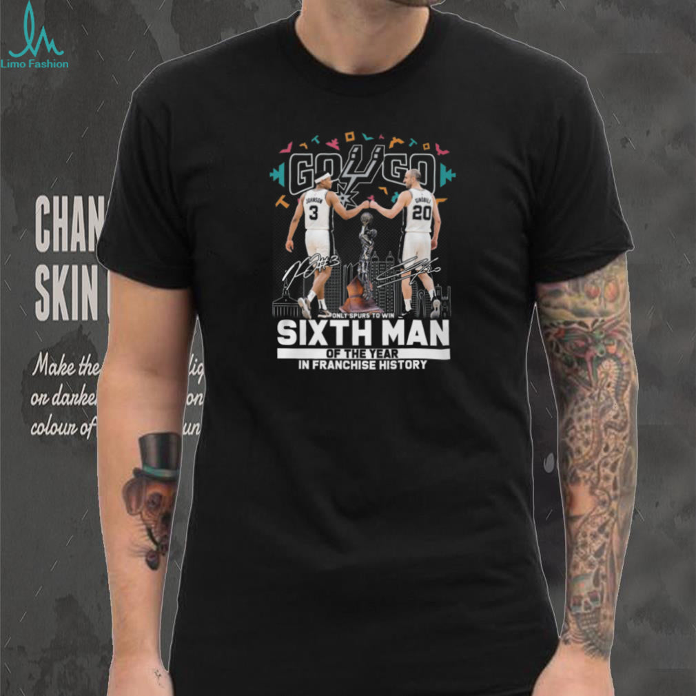 San Antonio Spurs Keldon Johnson Manu Ginobili Sixth Man Of The Year T Shirt