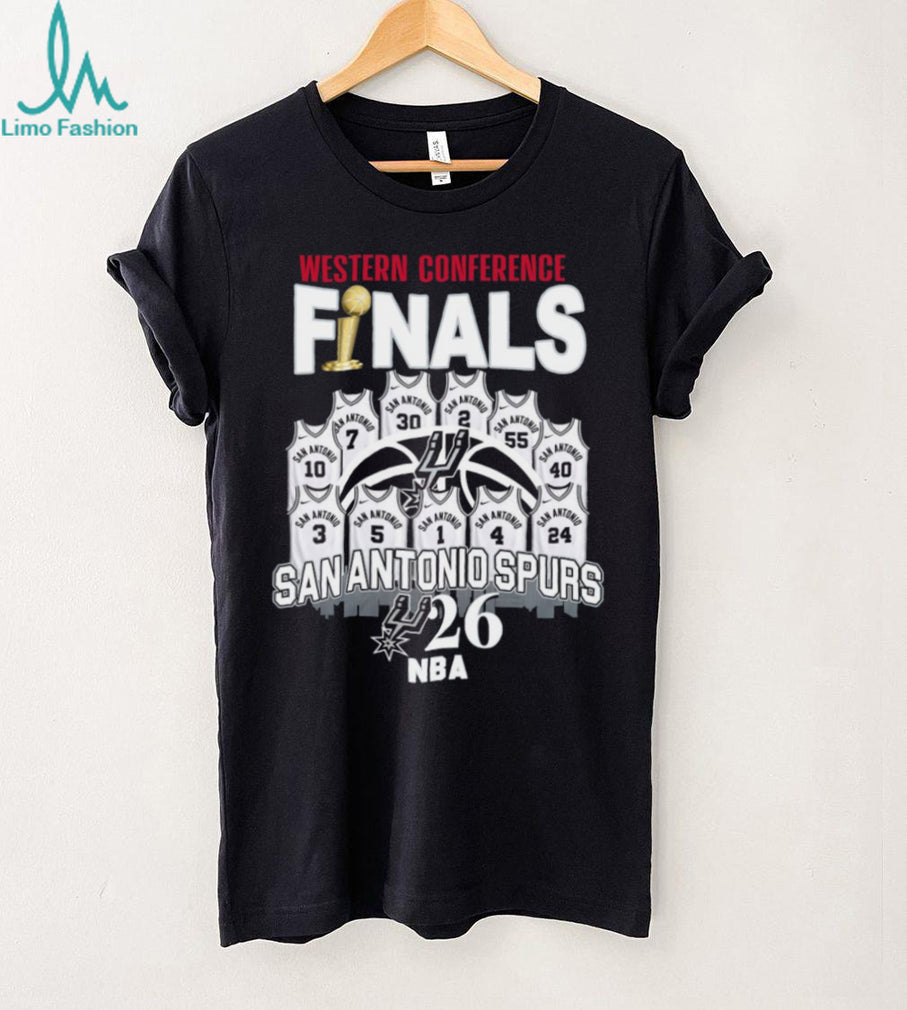 San Antonio Spurs NBA 2026 Western Conference Finals Roster Shirt