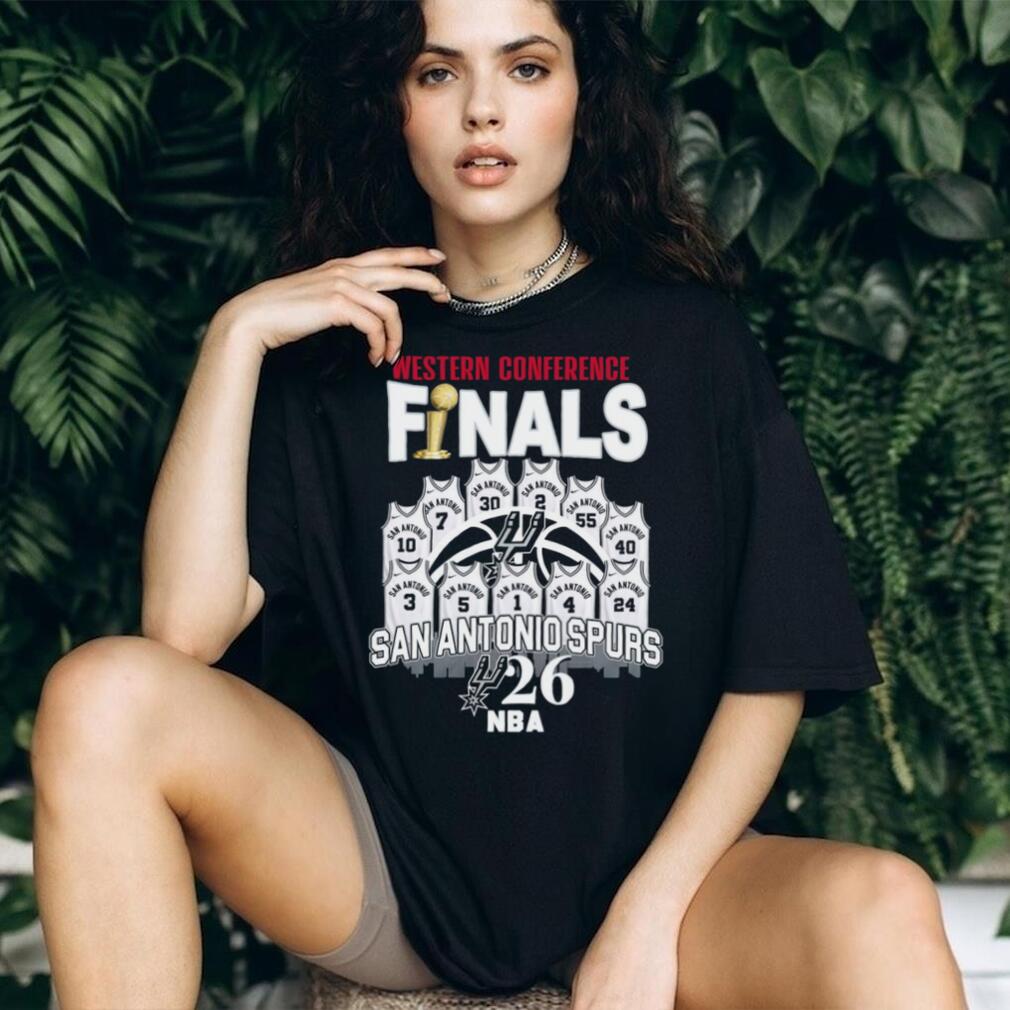 San Antonio Spurs NBA 2026 Western Conference Finals Roster Shirt
