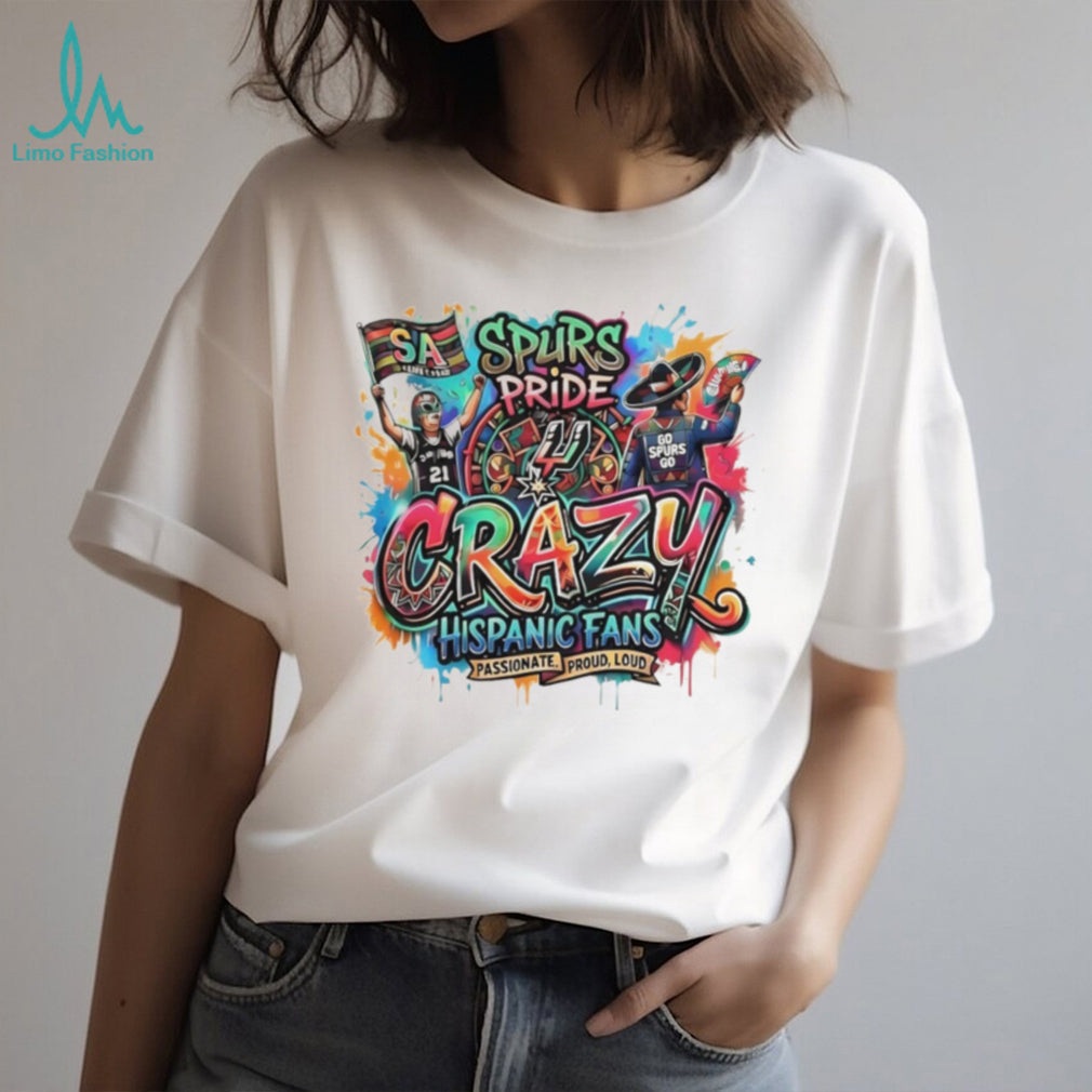 San Antonio Spurs Pride Crazy Hispanic Fans Graffiti Art T Shirt