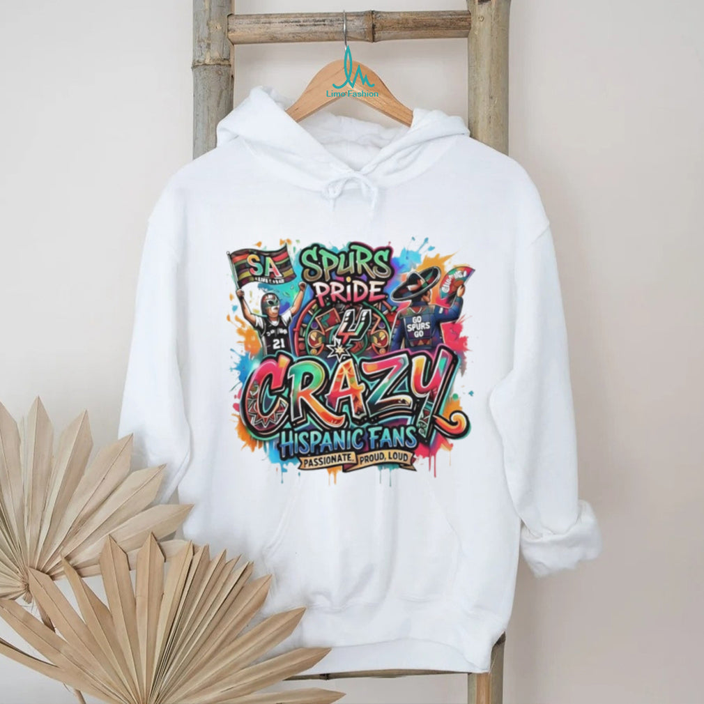 San Antonio Spurs Pride Crazy Hispanic Fans Graffiti Art T Shirt