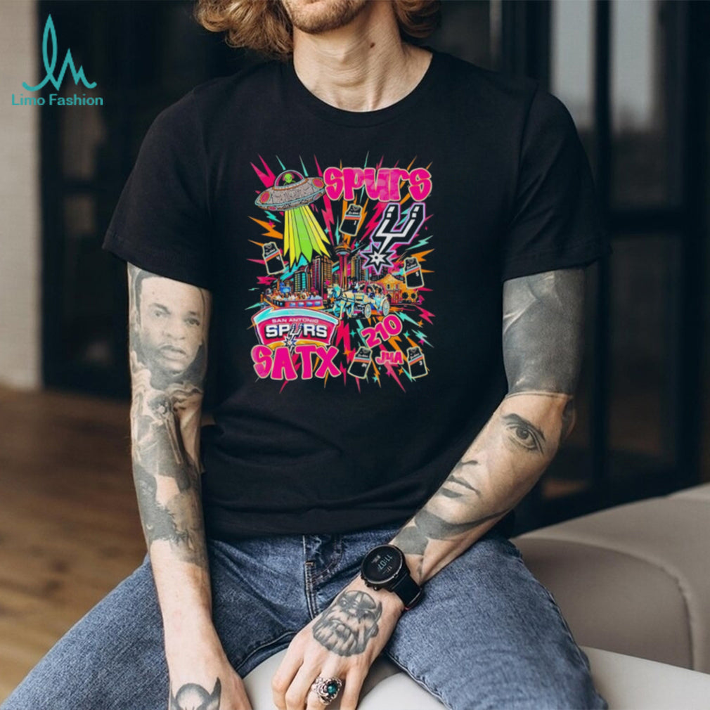 San Antonio Spurs SATX 210 Alien UFO Fiesta T Shirt